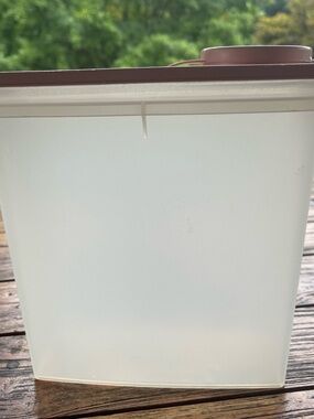 Tupperware Translucent Storage Container with Pink Lid